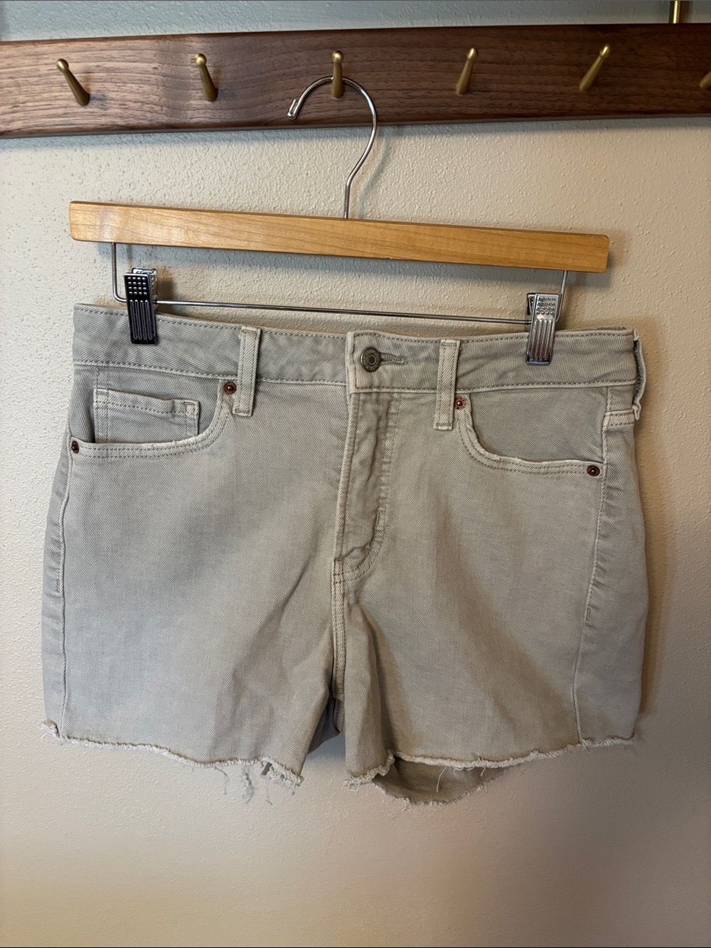 Old Navy Light Gray Cutoff Denim Shorts